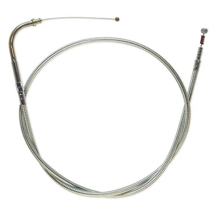 S&S Idle Cable | Braided Chrome | Motorcycle